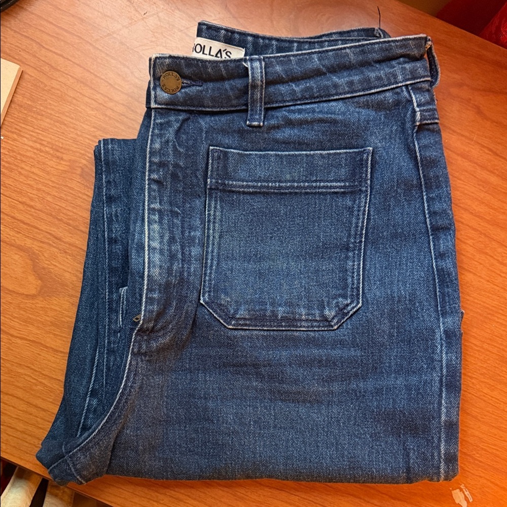 Rollas eastcoaat sailor flare in dark washed denim